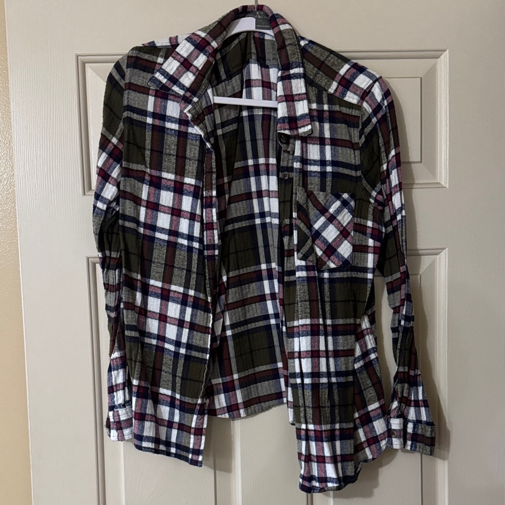 Natural Reflections Red and Blue Plaid Shirt